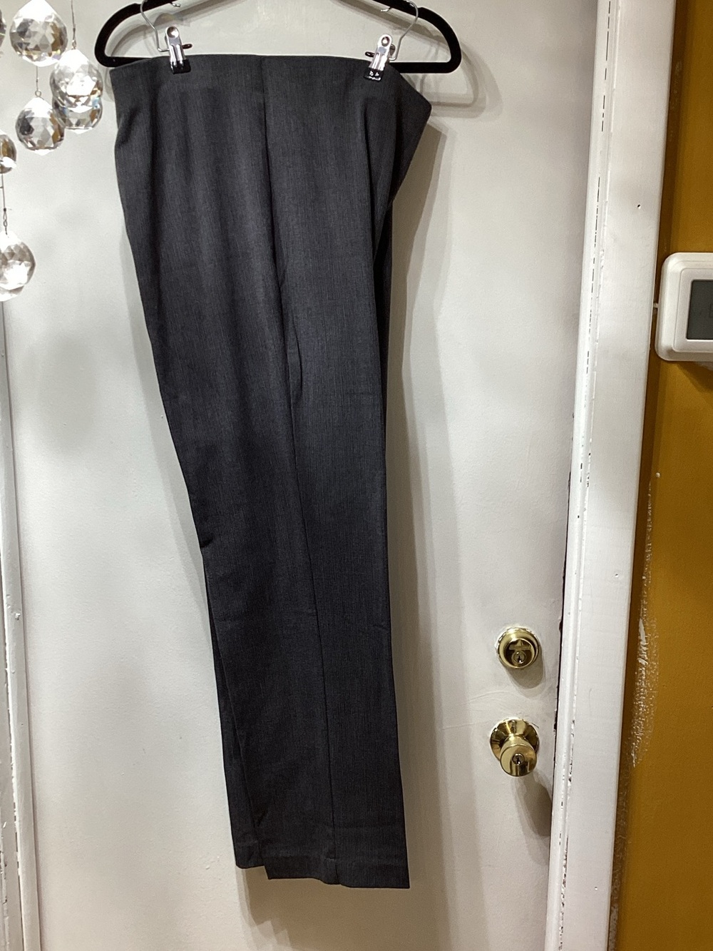 croft & barrow Women's Dark Gray Straight Dress Trousers